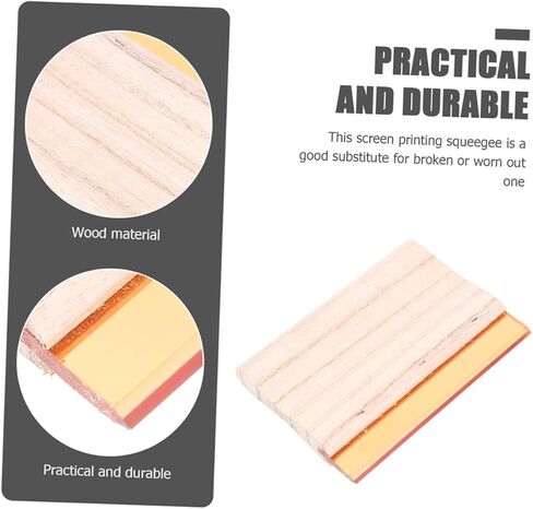 Homoyoyo 2pcs Multi-Purpose Wooden Scrapers for Screen Printing Ink Squeegees for Projects Use in Saudi Arabia