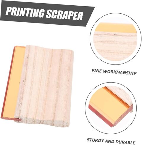 Homoyoyo 2pcs Multi-Purpose Wooden Scrapers for Screen Printing Ink Squeegees for Projects Use in Saudi Arabia
