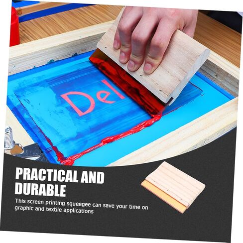 Homoyoyo 2pcs Multi-Purpose Wooden Scrapers for Screen Printing Ink Squeegees for Projects Use in Saudi Arabia