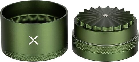 MillX Premium Toothless Herb & Spice Grinder – Aircraft-Grade Aluminum Manual Grinder, 2.5 Inch, Extra Storage Compartment, Kitchen Use, Smooth Jam-Free Grind (Matte Green) in Saudi Arabia