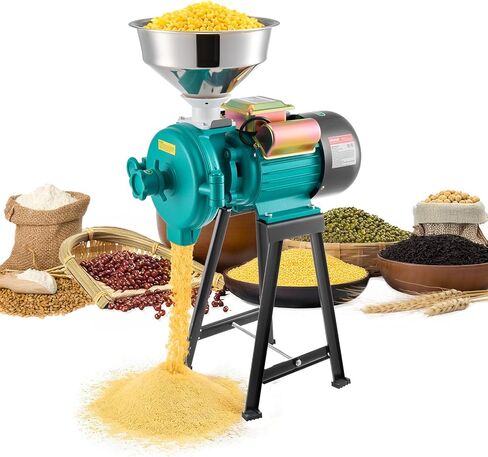 VEVOR Electric Grain Mill Grinder, Commercial Spice Grinders, 1500W Cast Iron Pulverizer Powder Machine with Non-Slip Rubber Feet, for Dry Grains, Spices, Cereals, Coffee, Corn & Pepper in Kuwait