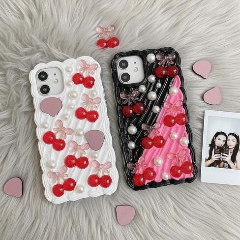 60 قطعة من الكرز الراتنج اللامع مع كبوشن على شكل فيونكة، حوالي 2.54 سم من الزينة المسطحة باللون الأحمر والوردي كاواي للحرف اليدوية اليدوية، وإكسسوارات الشعر، والفك، وديكورات عيد الحب in Kuwait