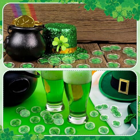30 Pcs Real Four Leaf Clover Good Luck Pocket Token 1.25 Lucky Charm Clover Preserved Shamrock for St. Patrick's Day Irish Gifts DIY in Saudi Arabia