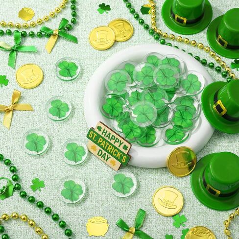 30 Pcs Real Four Leaf Clover Good Luck Pocket Token 1.25 Lucky Charm Clover Preserved Shamrock for St. Patrick's Day Irish Gifts DIY in Saudi Arabia