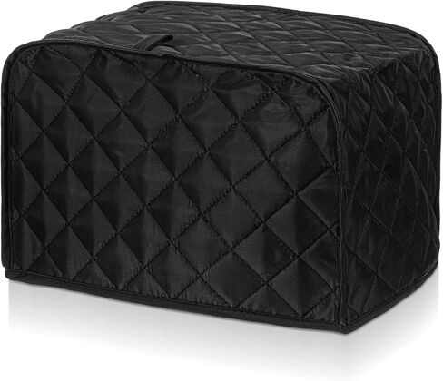 2 Slice Toaster Cover,Black Toaster Covers, Cotton Quilted Toasters Covers 2 Slice Wide Slot, Washable Kitchen Cover for Toasters and Kitchen Small Appliance Dust(Fits up to 11.8 x 8.3 in) in Saudi Arabia