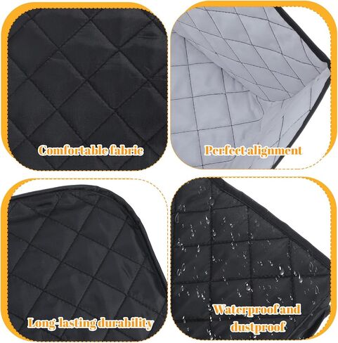 2 Slice Toaster Cover,Black Toaster Covers, Cotton Quilted Toasters Covers 2 Slice Wide Slot, Washable Kitchen Cover for Toasters and Kitchen Small Appliance Dust(Fits up to 11.8 x 8.3 in) in Saudi Arabia
