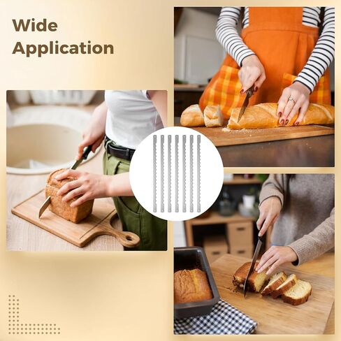 20 قطعة من شفرات سكين الخبز، سكين خبز 10.8 بوصة للخبز المنزلي، سكاكين القوس من الفولاذ المقاوم للصدأ للعجين المخمر، تتضمن 20 غطاء مطاطي واقي، 40 براغي، مفك براغي in Kuwait