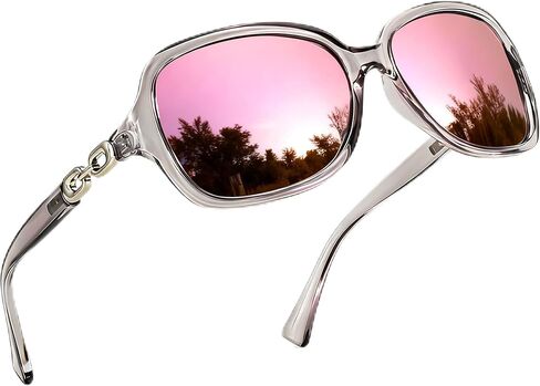 SIPHEW Women's Polarized Sunglasses - Wrap Around Stylish Square Frame w UV Protection Sun Glasses for Women in Kuwait
