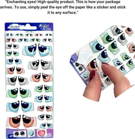 Googly & Wiggle Eyes 3D الراتنج - مجموعة متعددة الألوان ذاتية اللصق 369-M (50 قطعة، 25 زوجًا، 5-22 مم) - لطين البوليمر، والدمى، والسلايم، والأميجورومي، والبورسلين البارد، والحرف اليدوية in Saudi Arabia