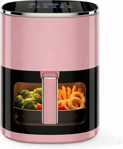 HealSmart 3.17 Qt Compact Air Fryer, 8-in-1 Digital Small AirFryer with 400°F, Nonstick Dishwasher-Safe Basket, Auto Shutoff, Overheat Protection, for Quick Healthy Meals, White in Kuwait