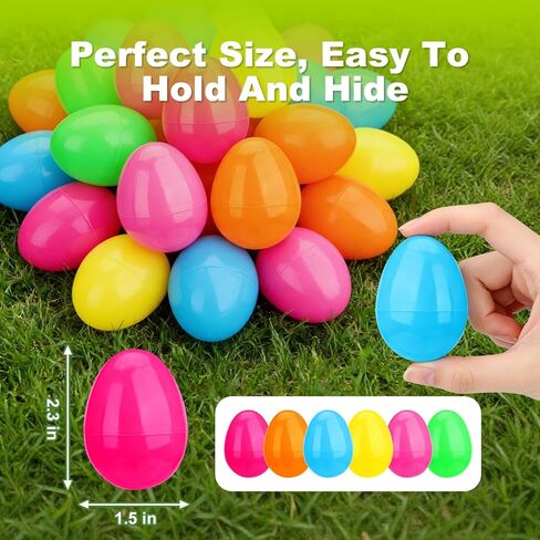 48 قطعة من بيض عيد الفصح، مجموعة بيض من البلاستيك الصلب الفاخر، مزيج بيض عيد الفصح متعدد الألوان النابض بالحياة، مجموعة بيض الربيع لصيد البيض وأنشطة الحفلات in Kuwait