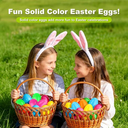 48 قطعة من بيض عيد الفصح، مجموعة بيض من البلاستيك الصلب الفاخر، مزيج بيض عيد الفصح متعدد الألوان النابض بالحياة، مجموعة بيض الربيع لصيد البيض وأنشطة الحفلات in Kuwait