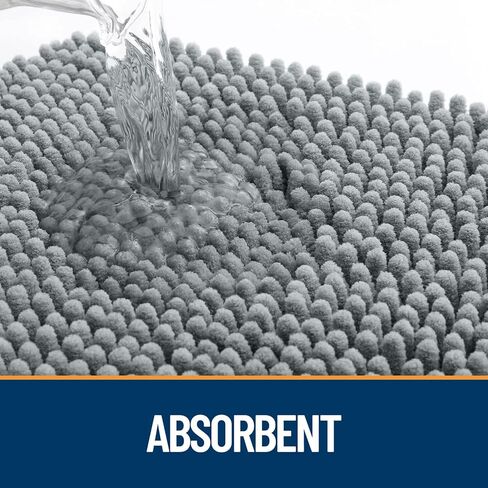 OLANLY Dog Door Mat for Muddy Paws 30x20, Absorbs Moisture and Dirt, Absorbent Non-Slip Washable Doormat, Quick Dry Chenille Mud Mat for Dogs, Entry Indoor Entryway Carpet for Inside Floor, Grey in Kuwait