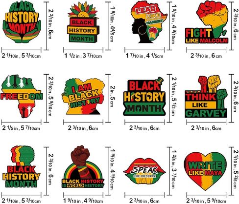Black History Month Cupcake Toppers Decorations, 12Pcs Black History Month Cake Decor for African American Holiday Party Dessert Decorations Supplies in Saudi Arabia