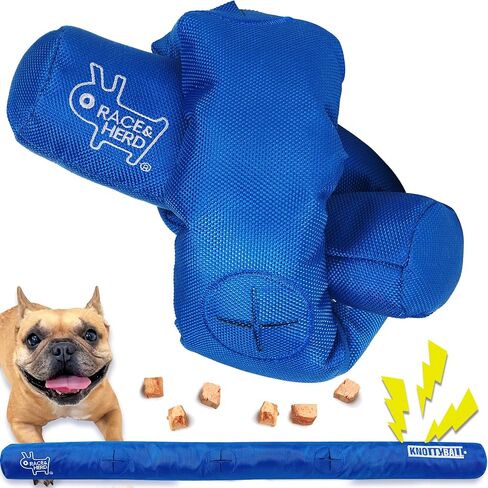Race&Herd KnottyBall Xtreme Snuffle Ball للكلاب، لعبة ألغاز تفاعلية للكلاب، ألعاب تحفيز الكلاب من أجل الملل، علاج ألعاب الألغاز لإثراء الكلاب، علاج السعوط بتوزيع ألعاب الكلاب الذكية in Kuwait