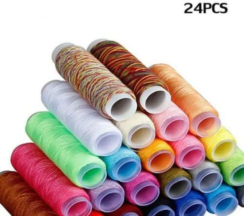 LiFuJunDong 99Pcs Portable Sewing Kit, Multifunctional Thread Stitches Needles Button Full Set, Professional Home Travel Sewing Box Various Sewing Accessories for Beginner Advanced Beginner in Kuwait