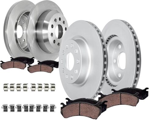 Detroit Axle - Brake Kit for Ford 10-17 Expedition Lincoln Navigator 13.78" inch Front and 13.46" inch Rear Disc Brake Rotors Ceramic Brakes Pads 2010 2011 2012 2013 2014 2015 2016 2017 Replacement in Saudi Arabia