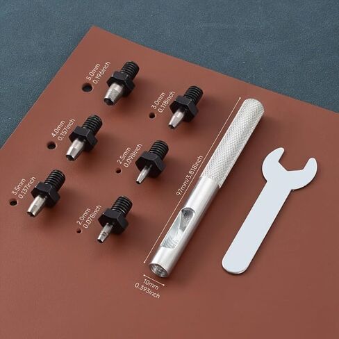 Leather Punch Set 8pcs Manual Steel Round Hole Punch Tool for Thick Leather Belts Straps - DIY Crafting Accessory in Saudi Arabia