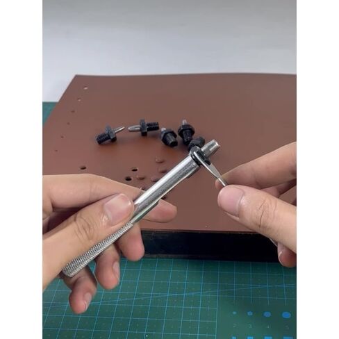 Leather Punch Set 8pcs Manual Steel Round Hole Punch Tool for Thick Leather Belts Straps - DIY Crafting Accessory in Saudi Arabia