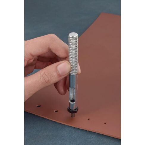 Leather Punch Set 8pcs Manual Steel Round Hole Punch Tool for Thick Leather Belts Straps - DIY Crafting Accessory in Saudi Arabia