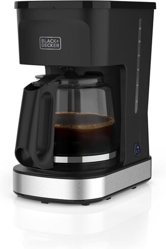 BLACK+DECKER CAFÉCRAFT 12-Cup Coffee Maker, One-Switch Drip Coffeemaker with Vortex Showerhead Technology, Sneak-A-Cup, Keep Warm Function, Stainless Steel in Saudi Arabia