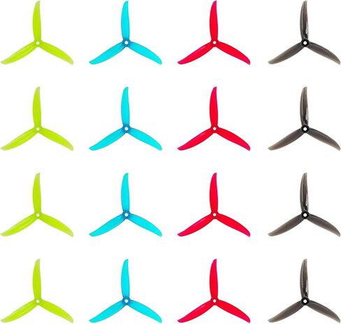 16 قطعة من مراوح طائرات بدون طيار Fpv: مراوح Gemfan Vannystyle 5136 FPV 5.1 بوصة دعامات كمبيوتر ثلاثية الشفرات متوافقة مع 2207 محركات لطائرة RC بدون طيار حرة in Kuwait