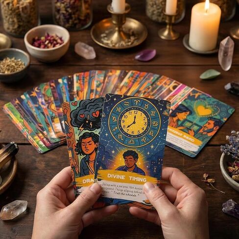 ما هو الشاي؟ بطاقات أوراكل للمبتدئين - مجموعة مكونة من 54 بطاقة للكارما ورفاق الروح والحب والصداقة وقراءات مسار الحياة - بطاقات عرافة سهلة الاستخدام للتوجيه الروحي in Kuwait