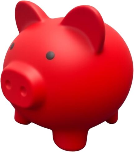 بنك خنزير بلاستيكي كبير غير قابل للكسر للأطفال والكبار، بنك نقود خنزير وردي لطيف، صندوق توفير للنقود والعملات المعدنية، هدية عيد ميلاد للأولاد والبنات، ديكور غرفة الأطفال (أحمر) in Kuwait