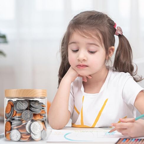 الجرار الصغيرة للعملات المعدنية 4 عبوات، 16 أونصة من البلاستيك الشفاف للعملات المعدنية مع أغطية مشقوقة، برطمانات صغيرة من البلاستيك الشفاف للعملات المعدنية على شكل خنزير للبالغين والمراهقين والبنات والأولاد in Kuwait