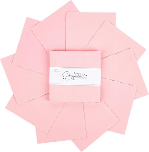 قصاصات قطنية صلبة جميلة باللون الوردي 42 حزمة مربعات ساحرة مقاس 5 بوصات رايلي بليك 5-120-PRETTYPINK-42 in Kuwait
