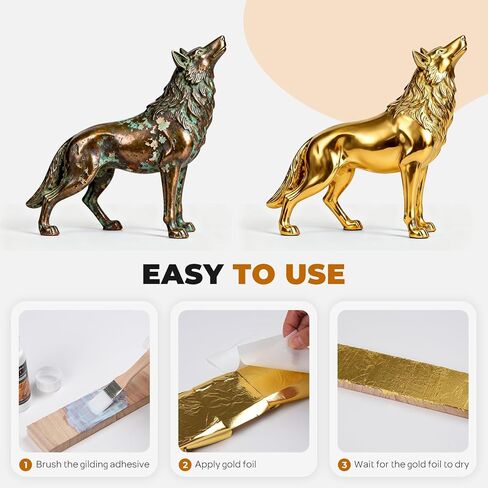 Nicpro 8.45oz/250ml Gold Leaf Adhesive,Water Based Gilding Adhesive Glue for Arts, Painting, Craft, Furniture and Decoration in Saudi Arabia
