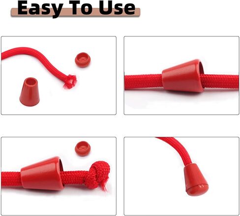 NIIIYTYB 25Pcs Paracord End Caps and Cord Locks Plastic Drawstring Stoppers and Toggles for Hoodie Rope Shoe Strings Shoelace Stop Clips Cord Ends Stops for Drawstrings and Clothing Accessories in Saudi Arabia