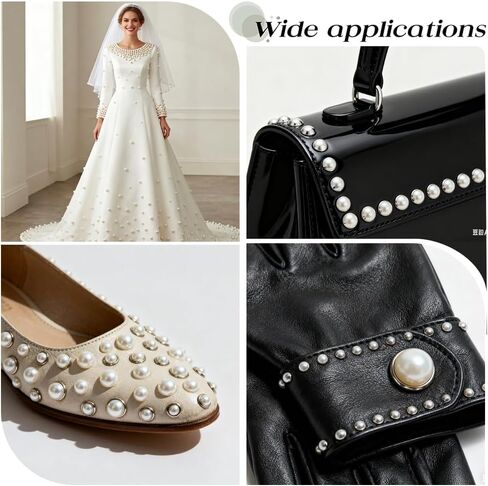 100 Sets White Pearl Rapid Rivets Studs 8.5mm DIY Leather Brass Mushroom Flat Tandy Back Rivets with Nails Nailhead Screw Back Spike Studs for Belt Boots Jacket Garment in Saudi Arabia