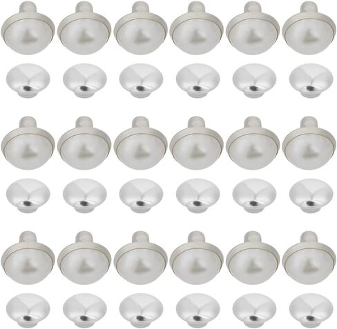 100 Sets White Pearl Rapid Rivets Studs 8.5mm DIY Leather Brass Mushroom Flat Tandy Back Rivets with Nails Nailhead Screw Back Spike Studs for Belt Boots Jacket Garment in Saudi Arabia