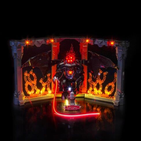 ضوء BrickBling متوافق مع Lego Balrog Book Nook، إضاءة إبداعية متوافقة مع Lego 10367 - باستثناء الطوب (ضوء إصدار RC) in Kuwait