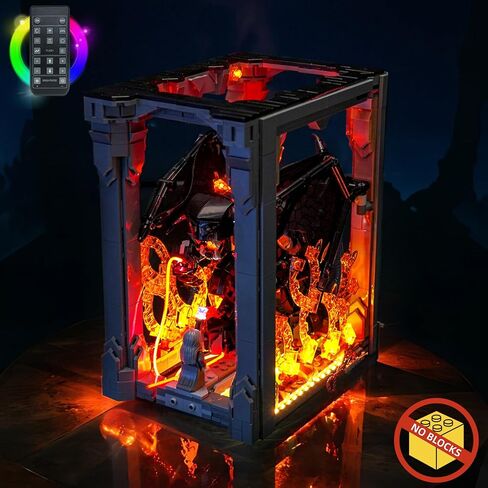 ضوء BrickBling متوافق مع Lego Balrog Book Nook، إضاءة إبداعية متوافقة مع Lego 10367 - باستثناء الطوب (ضوء إصدار RC) in Kuwait