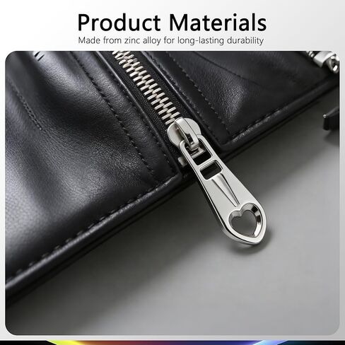 SHRJ 20Pcs Heart-Shaped Zipper Sliders Zinc Alloy #5 Zippers Sliders 5 Colors Zipper Accessory Replacement Zippers Pulls Repair Kit for Clothes Handbag Making Craft Sewing DIY Luggage Bags in Saudi Arabia