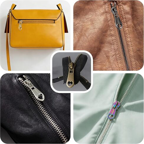 SHRJ 20Pcs Heart-Shaped Zipper Sliders Zinc Alloy #5 Zippers Sliders 5 Colors Zipper Accessory Replacement Zippers Pulls Repair Kit for Clothes Handbag Making Craft Sewing DIY Luggage Bags in Saudi Arabia