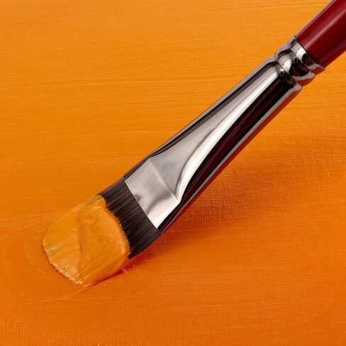 فرشاة رسم فنية من Creative Mark Staccato - حجم مسطح 8 - فرش صناعية ذات مقبض طويل للدهانات الأكريليك، مصنوعة يدويًا وكاملة الجسم مع استجابة نابضة بالحياة in Saudi Arabia