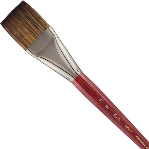 فرشاة رسم فنية من Creative Mark Staccato - حجم مسطح 8 - فرش صناعية ذات مقبض طويل للدهانات الأكريليك، مصنوعة يدويًا وكاملة الجسم مع استجابة نابضة بالحياة in Kuwait