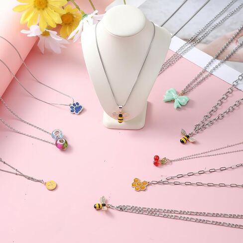 Necklace Chain for Jewelry Making, 114 Feet 15 Rolls Stainless Steel Jewelry Chains Bulk, with Jump Rings, Lobster Clasps, Connectors, for DIY Necklace Bracelet Earring Making, Silver in Kuwait