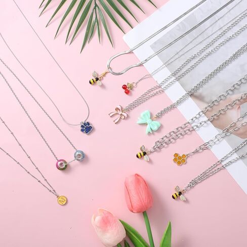 Necklace Chain for Jewelry Making, 114 Feet 15 Rolls Stainless Steel Jewelry Chains Bulk, with Jump Rings, Lobster Clasps, Connectors, for DIY Necklace Bracelet Earring Making, Silver in Kuwait