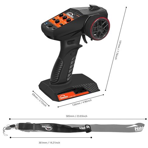 محرك بدون فرشاة S3650 4300KV مقاوم للماء من Hobby Fans، عمود 3.175 مم مع بطاقة برمجة ESC بدون فرش 60 أمبير ومشتت حراري وجهاز إرسال واستقبال 4CH RC لشاحنة سيارة RC 1/10 (أسود) in Kuwait