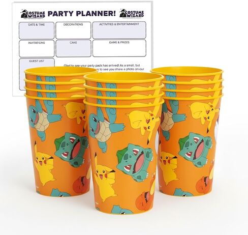 Unique Pokémon 12 Pack 16 oz Plastic Reusable Favor Cups – Birthday Party Supplies, Goodie Bag Favors, Kids’ Drinkware & Take-Home Gifts in Saudi Arabia