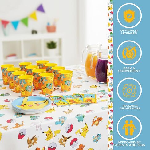 Unique Pokémon 12 Pack 16 oz Plastic Reusable Favor Cups – Birthday Party Supplies, Goodie Bag Favors, Kids’ Drinkware & Take-Home Gifts in Saudi Arabia