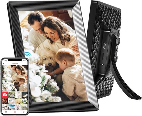 إطار صور رقمي من Moman WF11T، إطار صور لاسلكي مقاس 10.1 بوصة وسعة تخزين 32 جيجابايت ومشاركة صور فيديو بواسطة Frameo قابل للتركيب على الحائط مع بطاقة هدية لأصدقاء العائلة وأعياد الميلاد وعيد الميلاد وعيد الشكر in Kuwait