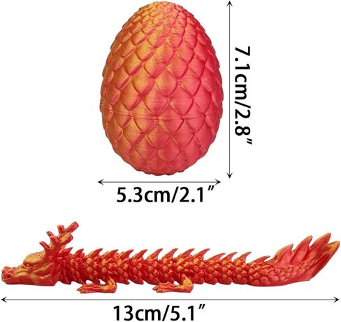 Anditoy 6 Pack 3D Printed Dragon Eggs with Dragon Toys Inside Prefilled Easter Eggs for Kids Boys Girls Teens Easter Basket Stuffers Gifts Party Favors in Kuwait