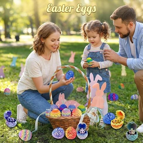 15 قطعة من بيض التنين المطبوع ثلاثي الأبعاد مع تنانين بالداخل، ألعاب تململ كريستالية متدرجة بخمسة ألوان رائعة، تنين مطبوع ثلاثي الأبعاد لعيد الحب، حشوات سلة عيد الفصح للأولاد والأطفال والمراهقين in Kuwait