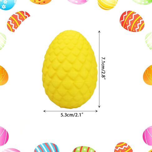 Anditoy 6 Pack 3D Printed Eggs with Dinosaur Toys Inside Prefilled Easter Eggs for Kids Boys Girls Easter Basket Stuffers Gifts Party Favors in Kuwait