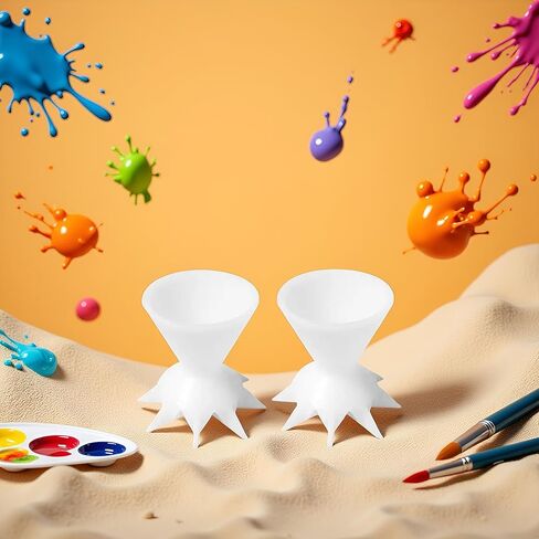 2Pcs White Paint Strainer - Paint Pouring Cup, Split Cup for Paint Pouring Supplies Tools, Paint Pouring Supplies Cups Paint Pouring Strainers, Aint Strainers for Paint, Flower Pour Cups Paint Cups in Kuwait